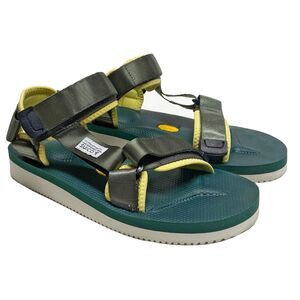 Suicoke DEPA v2 Green Sandals EU 39 US W 9 M 7 Contoured Footbed Vibram Outsole